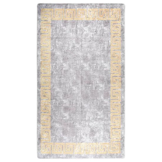 Vidaxl Pralna preproga 190x300 cm siva protizdrsna