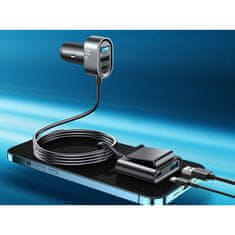 slomart joyroom avtomobilski polnilec 2xpd + 2xqc3.0 72w 1,5m črn (jr-cl05)