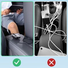 Joyroom Avtomobilski polnilnik za 5 naprav 2xPD + 2xQC3.0 72 W 1,5 m črn