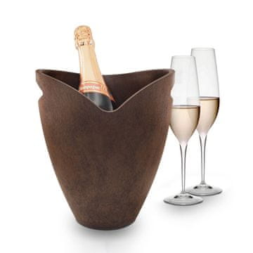PULLTEX Posoda za hlajenje penine ali vina Ebony 21,5xh25cm / pvc - imitacija lesa