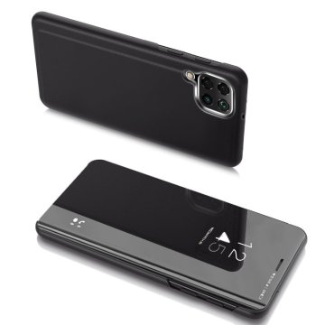 HURTEL Flip ovitek za Samsung Galaxy A22 4G Clear View Case - črn