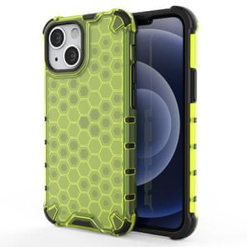 HURTEL Ovitek Honeycomb z TPU Bumperjem za iPhone 13 mini - zelen