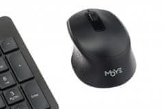 Moye OT-784 Office Master tipkovnica in miška, brezžična, črna