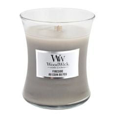 Woodwick Ovalna vaza za sveče , Ogenj v kaminu, 275 g