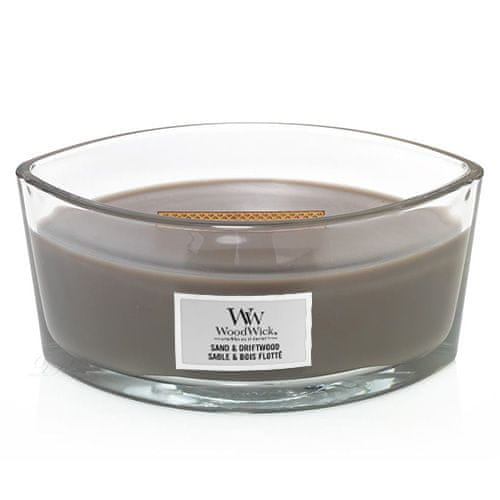 Woodwick Dekorativna vaza za sveče , Pesek in viseča drva, 453,6 g
