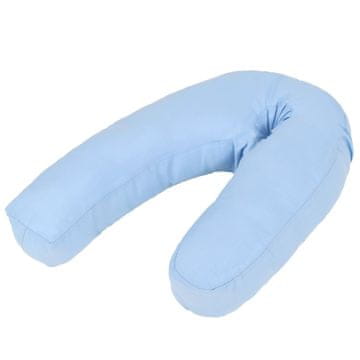 Vidaxl Nosečniški vzglavnik J-oblike 54x(36-43) cm moder