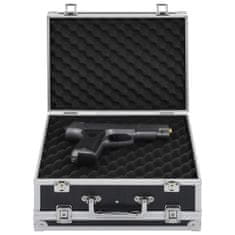 Greatstore Kovček za pištolo aluminij in ABS črn