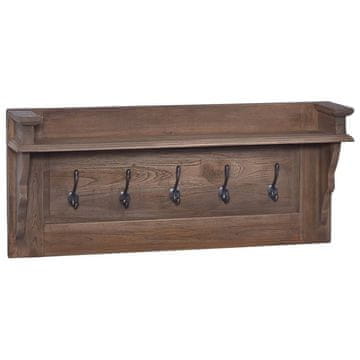 Vidaxl Stensko obešalo za plašče 80x17x35 cm trdna tikovina