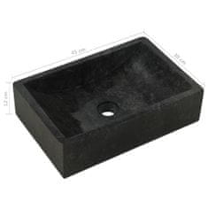 shumee Kopalniška omarica z umivalnikoma iz črnega marmorja