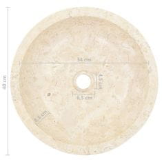 Vidaxl Umivalnik 40x12 cm marmor krem