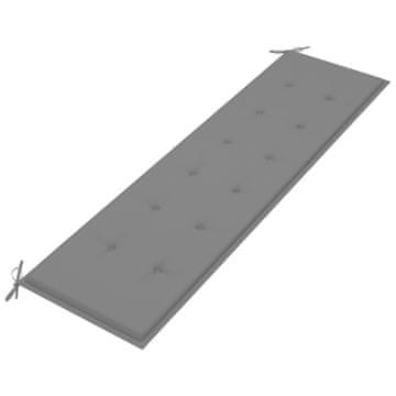Vidaxl Blazina za vrtno klop siva 180x50x3 cm oxford tkanina
