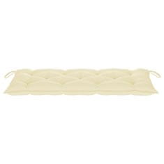 Vidaxl Vrtna klop z blazino 120 cm trdna tikovina