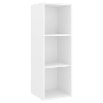 Vidaxl Stenska TV omarica bela 37x37x107 cm iverna plošča