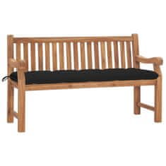 Vidaxl Vrtna klop z blazino 150 cm trdna tikovina