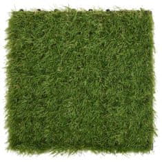 Greatstore Umetna trava plošče 11 kosov zelena 30x30 cm