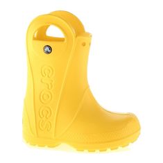 Crocs Dežni škornji čevlji za v vodo rumena 32 EU Handle Rain Boot Kids