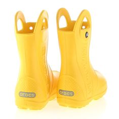 Crocs Dežni škornji čevlji za v vodo rumena 32 EU Handle Rain Boot Kids