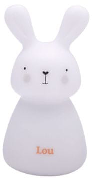 Olala zajček Lou nočna lučka, USB, bela