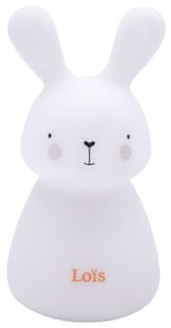 Olala zajček Lois nočna lučka, na baterije, bela