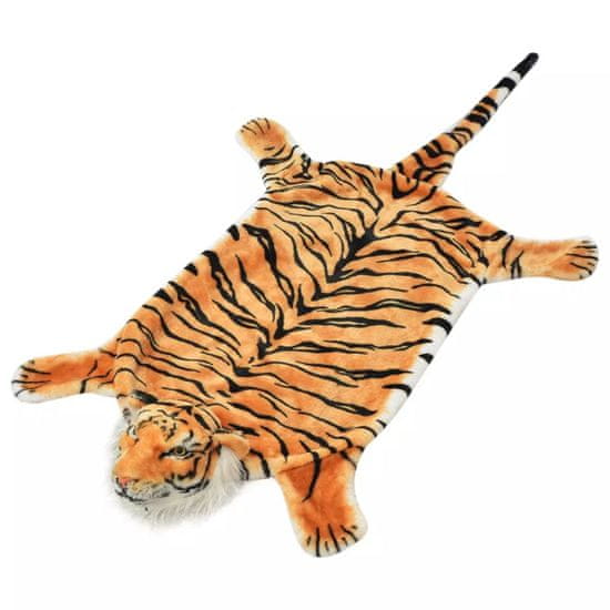 Vidaxl Plišasta preproga tiger 144 cm rjave barve