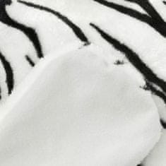shumee Plišasta preproga tiger 144 cm bele barve