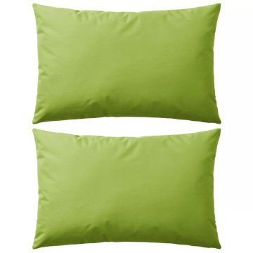 shumee vidaXL Zunanje blazine 2 kosa 60x40 cm jabolčno zelene