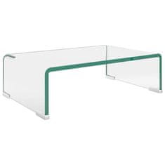 Vidaxl Stojalo za TV/Računalniški Zaslon Prosojno Steklo 40x25x11 cm