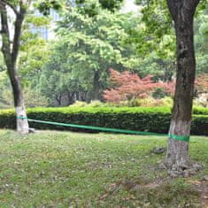 Vidaxl Slackline vrv 15 m x 50 mm 150 kg zelene barve
