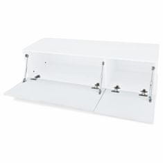 Vidaxl TV omarica iverna plošča 120x40x34 cm visok sijaj bela