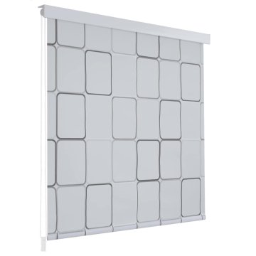 Vidaxl Rolo senčilo za tuš 160x240 cm kvadratni vzorci
