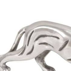 shumee Rezbarija panterja, masivni aluminij, 40 x 5 x 11 cm, srebro
