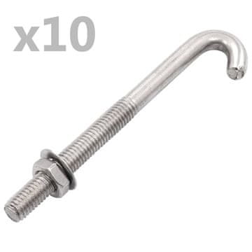 Vidaxl vidaXL Sidrni vijaki z maticami in podložkami, M8x100 mm, 25 kompletov