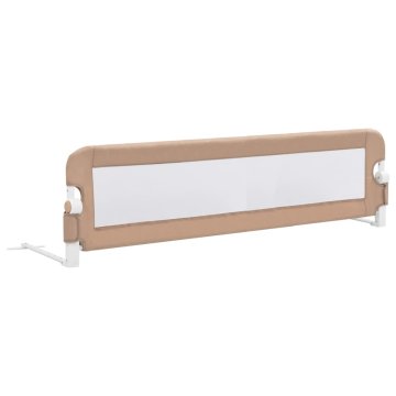 Vidaxl Posteljno varovalo za malčke poliester 150x42 cm taupe
