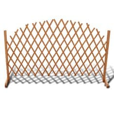 Vidaxl Raztegljiva ograja iz trdnega lesa 180x100 cm