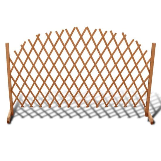 Vidaxl Raztegljiva ograja iz trdnega lesa 180x100 cm