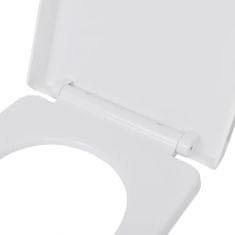 Vidaxl WC deska s počasnim zapiranjem hitra namestitev bela kvadratna