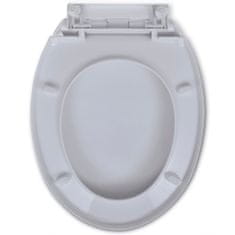 Greatstore WC deska s počasnim zapiranjem bela ovalna