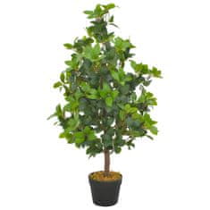 Vidaxl Umetna rastlina lovorovo drevo z loncem zelena 90 cm