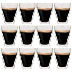 Vidaxl Kozarci za latte macchiato z dvojno steno 12 kosov 370 ml