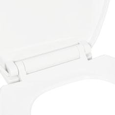 Vidaxl WC deska s počasnim zapiranjem hitra namestitev bela