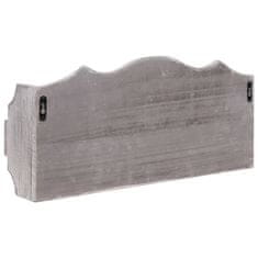 Vidaxl Stenski obešalnik za plašče siv 50x10x23 cm les