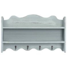 Vidaxl Stenski obešalnik za plašče zelen 50x10x30 cm les