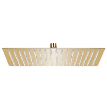 shumee vidaXL Tuš glava nerjaveče jeklo 50x50 cm kvadratna zlata