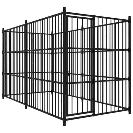 Vidaxl Zunanji pasji boks 300x150x185 cm
