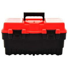 Vidaxl Škatla za orodje plastična 462x256x242 mm rdeča