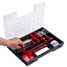 Vidaxl Škatle za sortiranje 5 kosa z delilniki 385x283x50 mm plastika