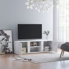 Vidaxl TV omarica visok sijaj bela 120x34x37 cm iverna plošča