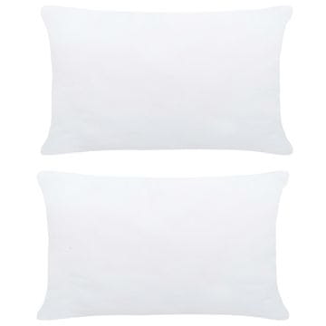 Vidaxl Polnila za blazine 2 kosa 70x50 cm bele barve