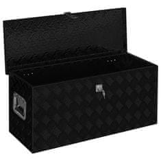 Vidaxl Aluminijasta škatla 90,5x35x40 cm črne barve