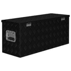 Vidaxl Aluminijasta škatla 90,5x35x40 cm črne barve